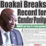 Boakai Breaks Record For Gender Parity